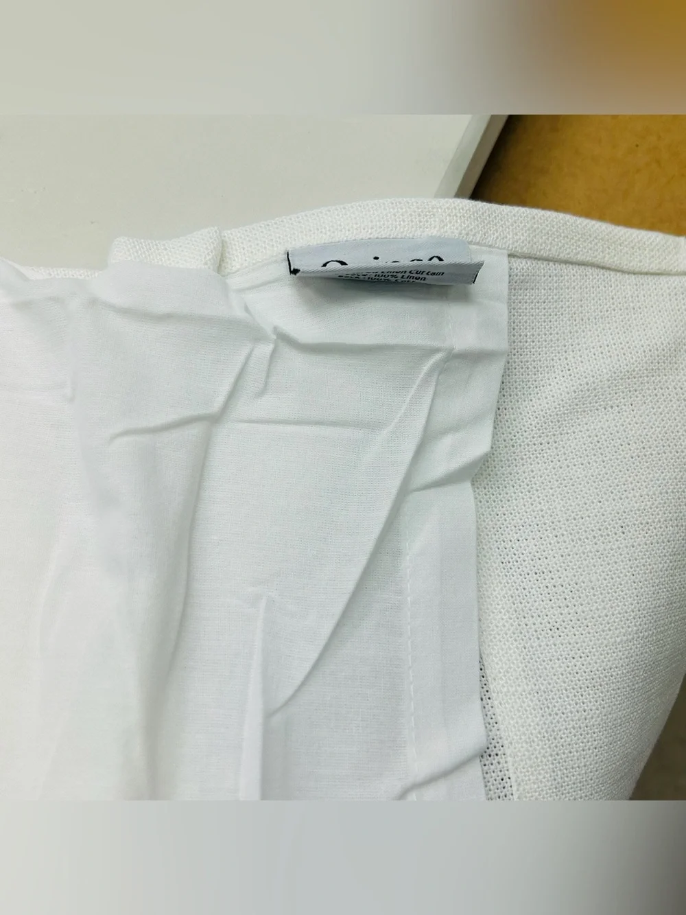 QUINCE Set Of 2 48x84 Heavyweight European Linen Curtains White 8731